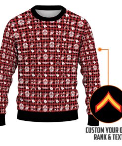 Custom Ranks And Text USMC Ugly Christmas Sweater for Women Men KAUST04